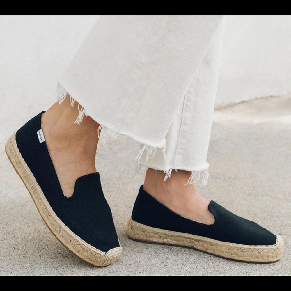Soludos Black Smoking Slipper